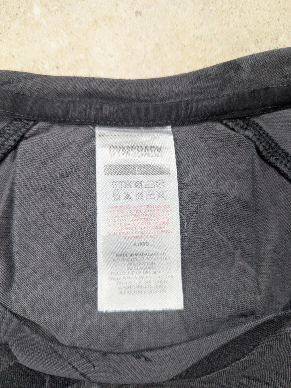 Gymshark black and grey T-shirt