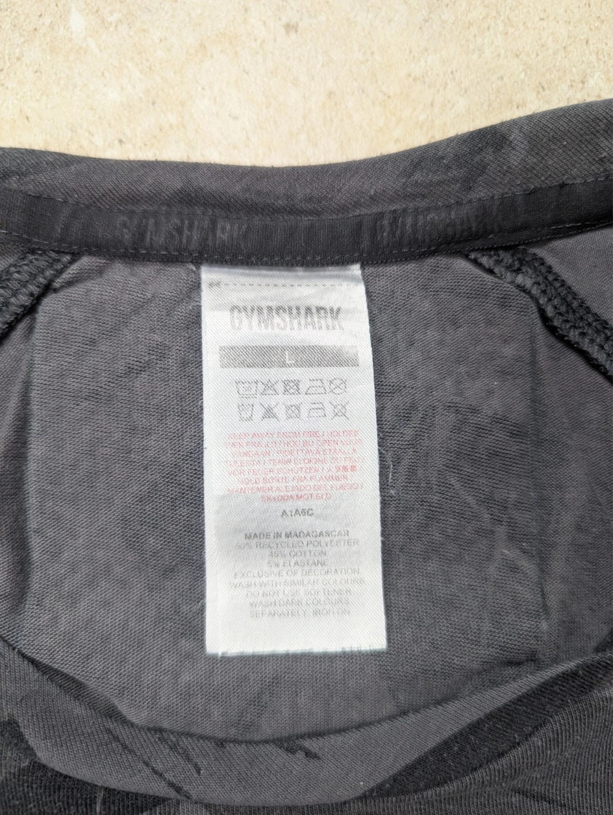 Gymshark black and grey T-shirt