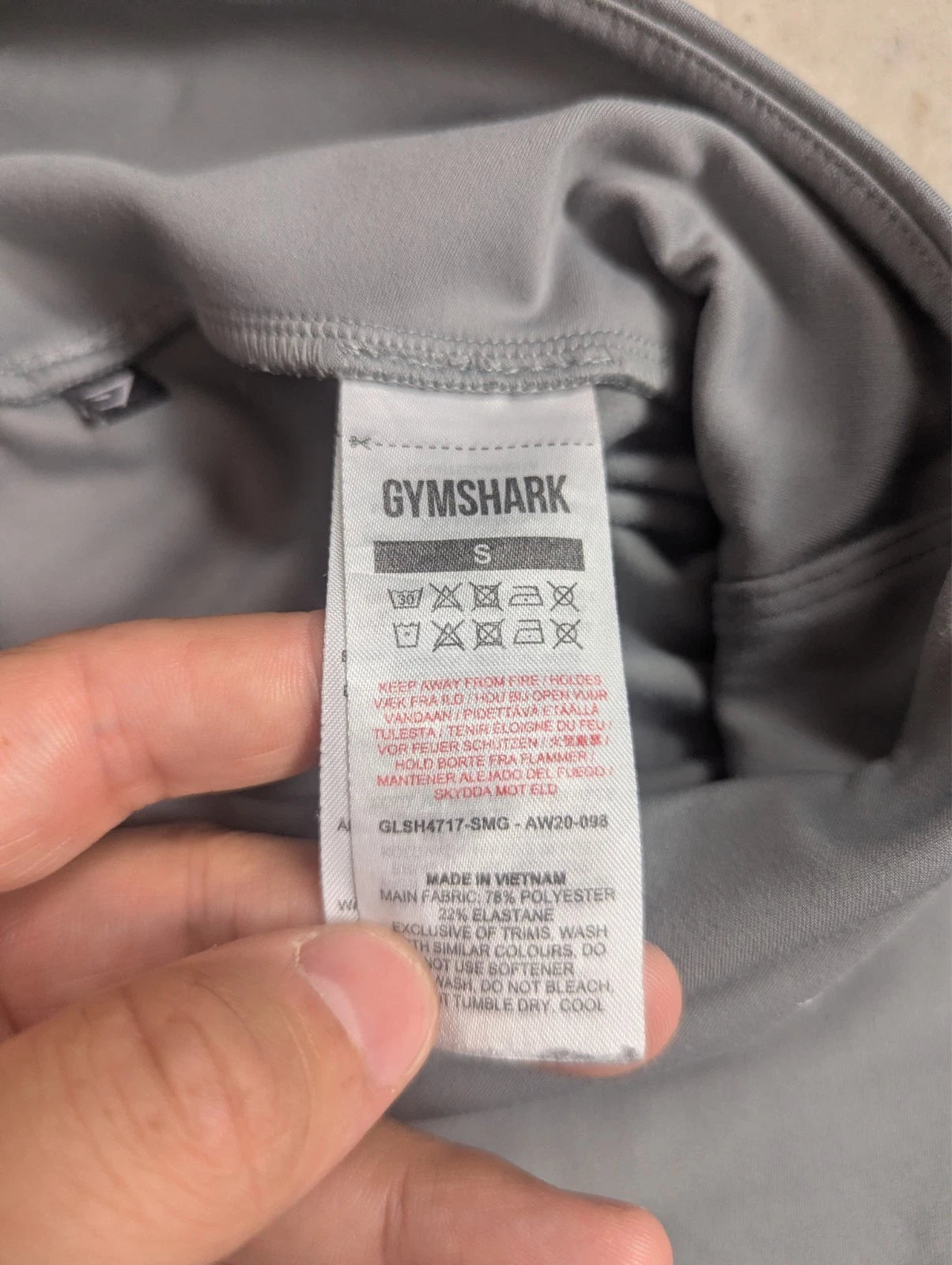 Grey Gymshark shorts