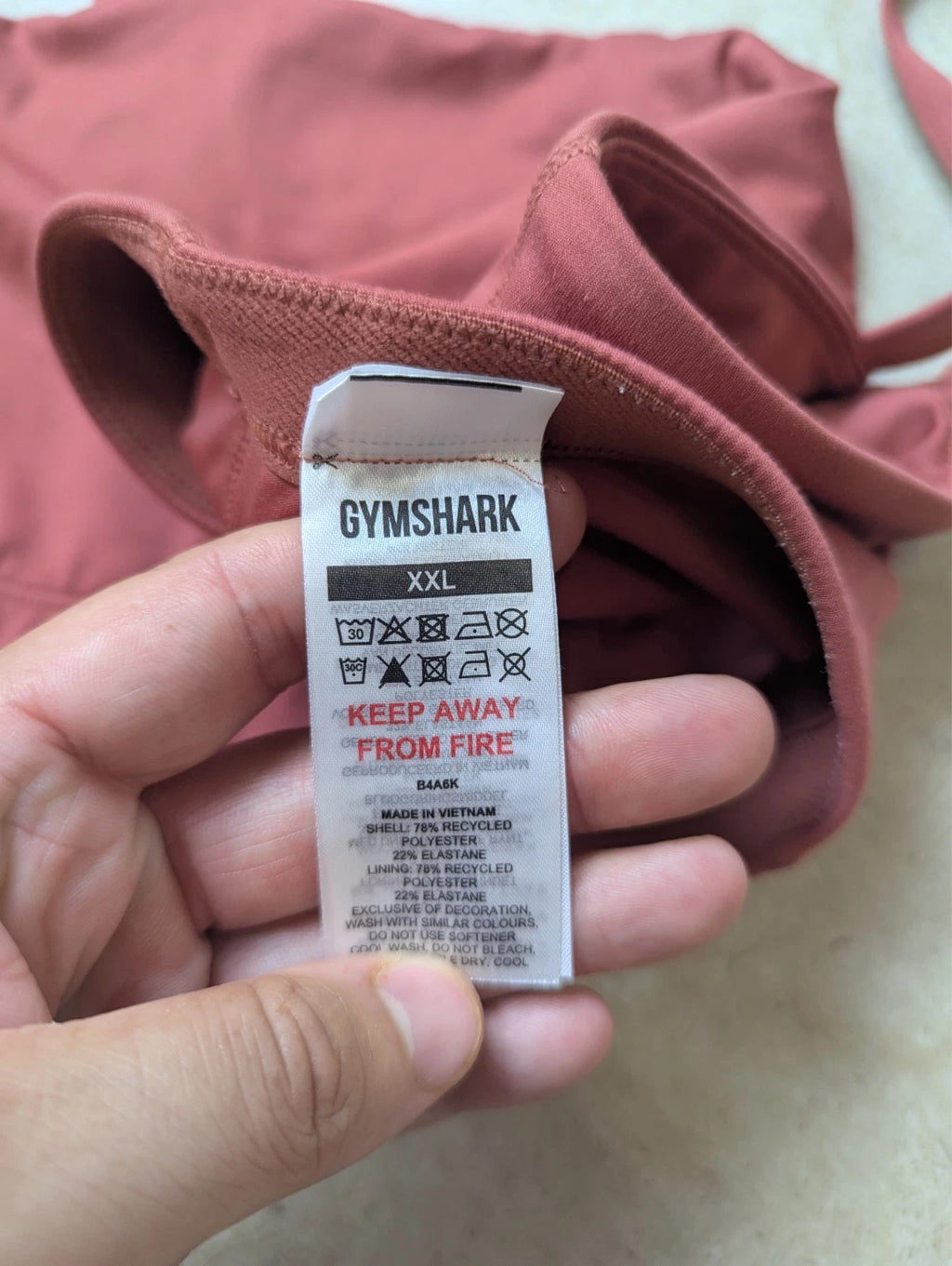 Brassière Gymshark terracotta