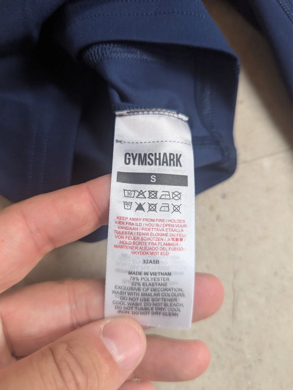Navy blue Gymshark shorts
