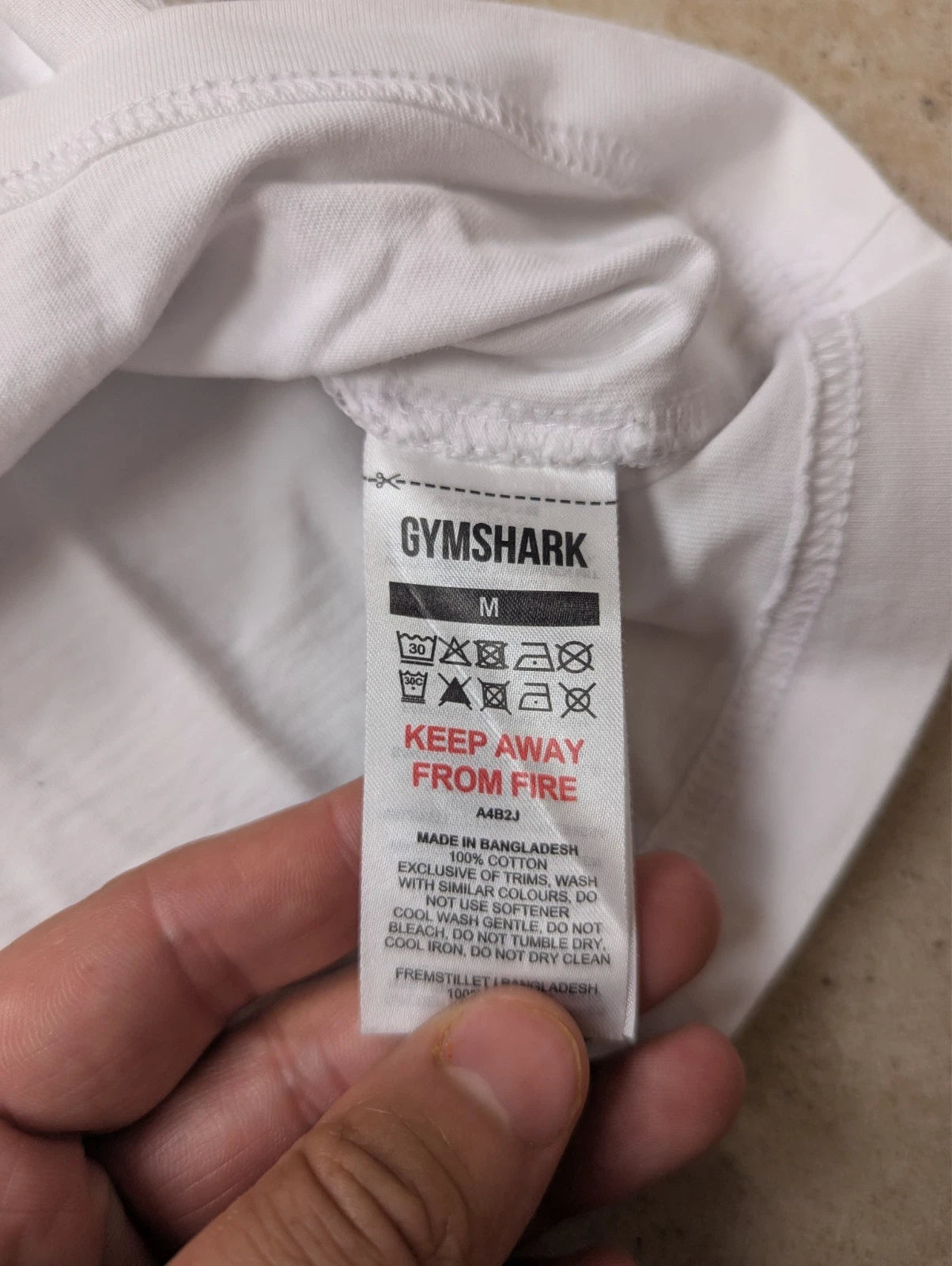 Gymshark white t-shirt
