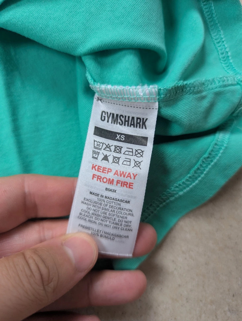 Mint Green Gymshark T-shirt