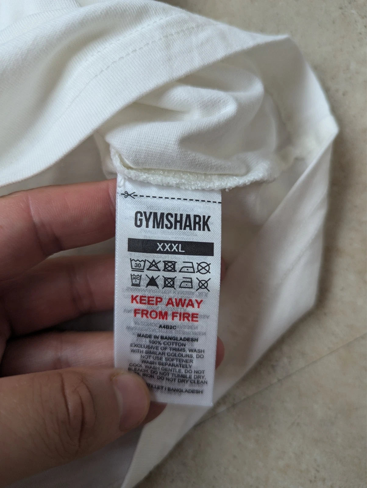 Cream Gymshark T-shirt