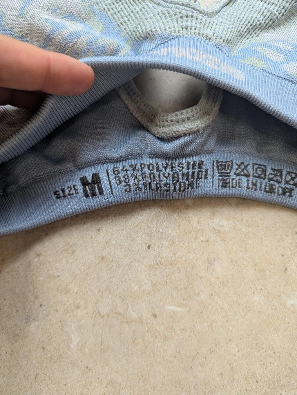 Brassière Prozis verte et bleue