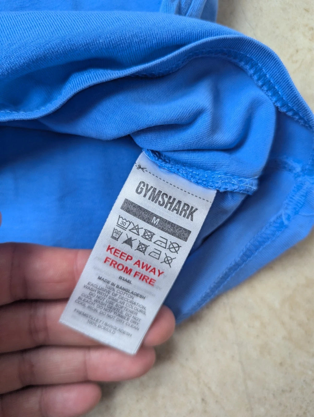 Gymshark blue t-shirt
