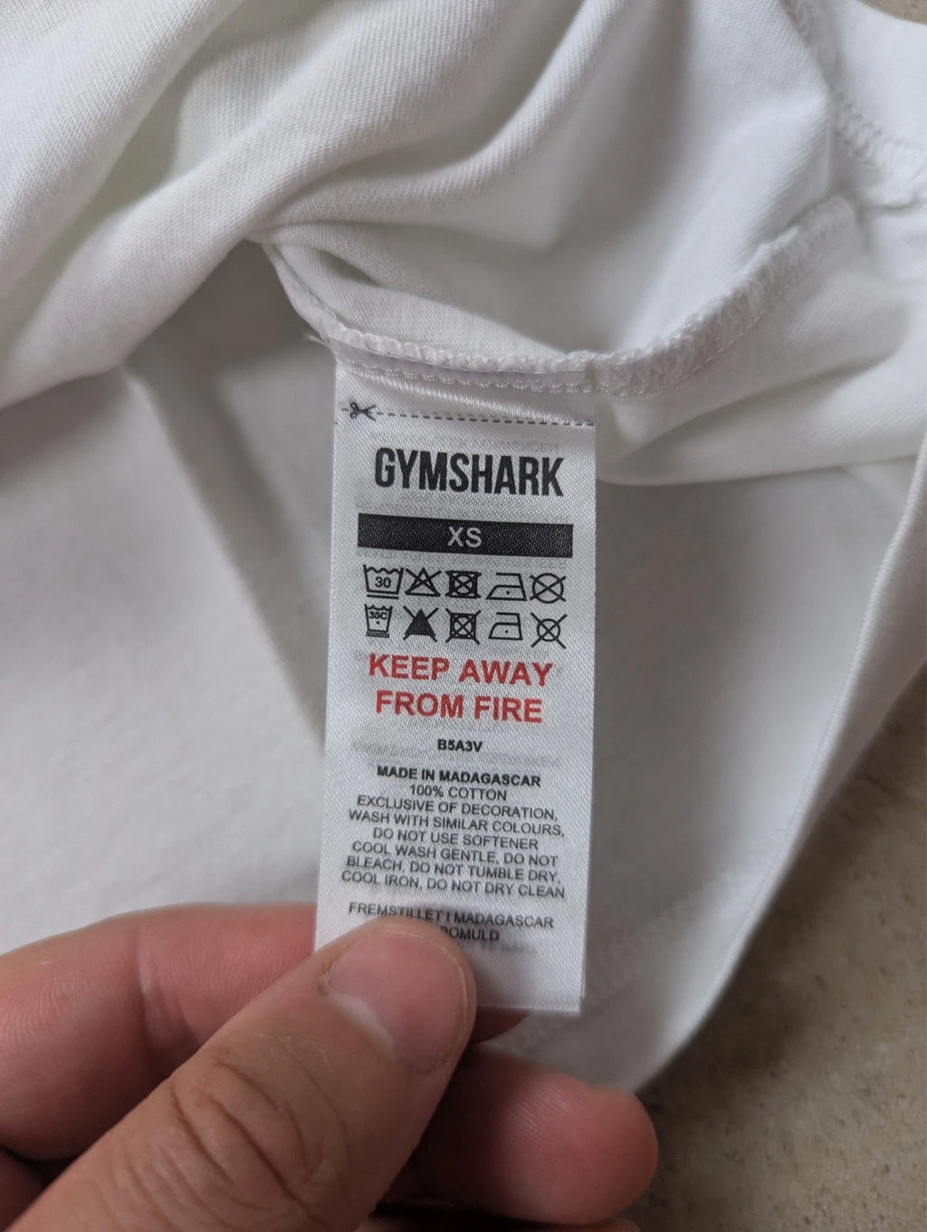 T-shirt Gymshark oversize blanc