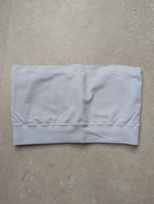 Teveo white bandeau bra